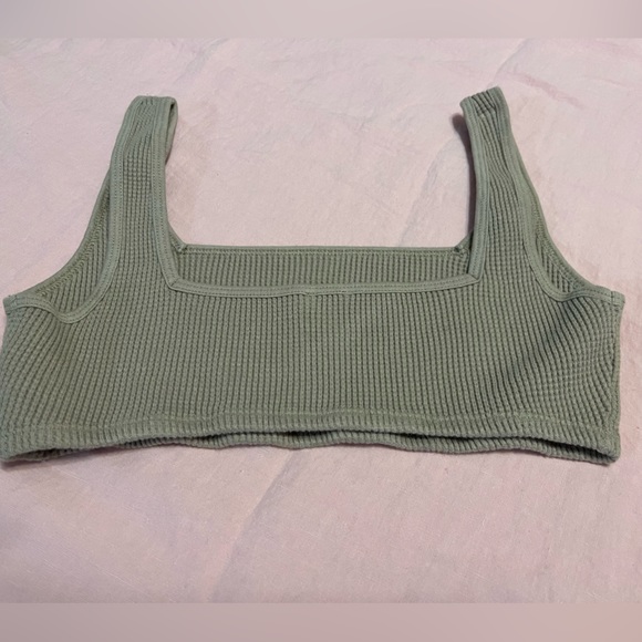 ANTHROPOLOGIE ONIA WAFFLE KNIT TAUPE BRALETTE - Picture 5 of 9